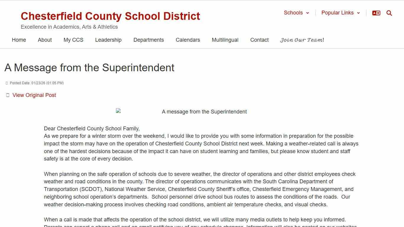 Chesterfield County School District -